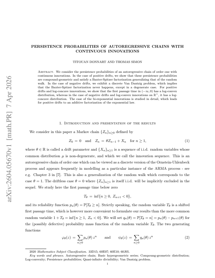 First page