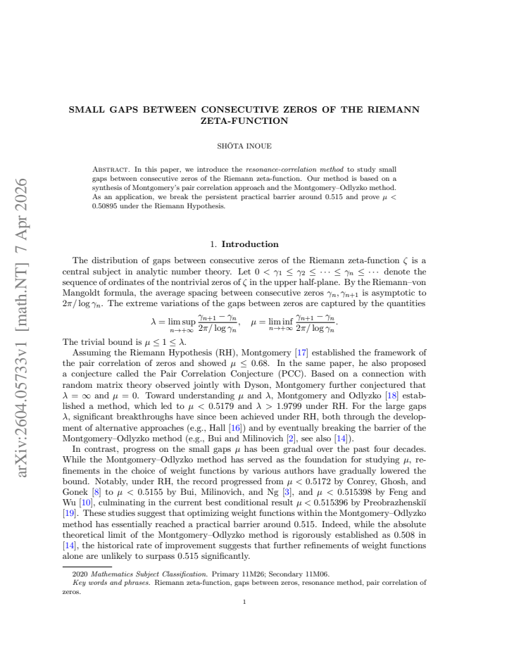 First page
