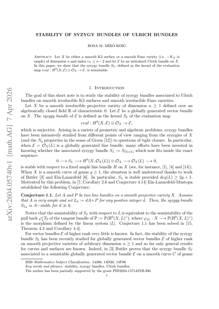 First page
