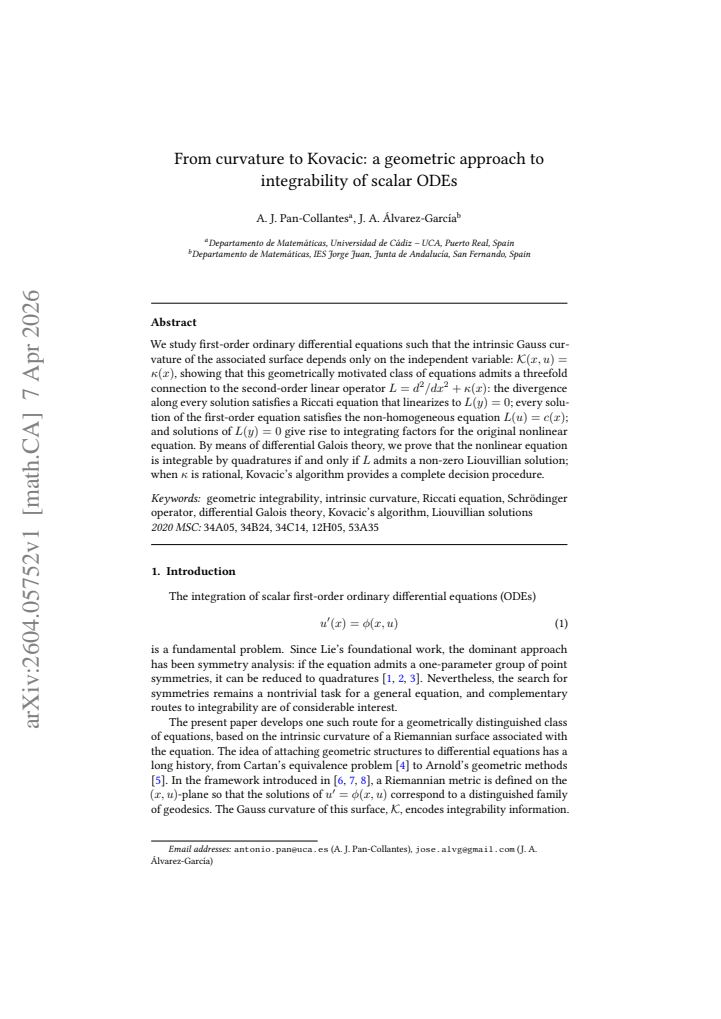 First page