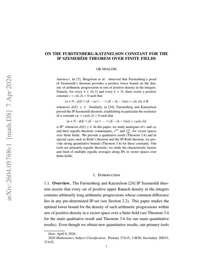 First page