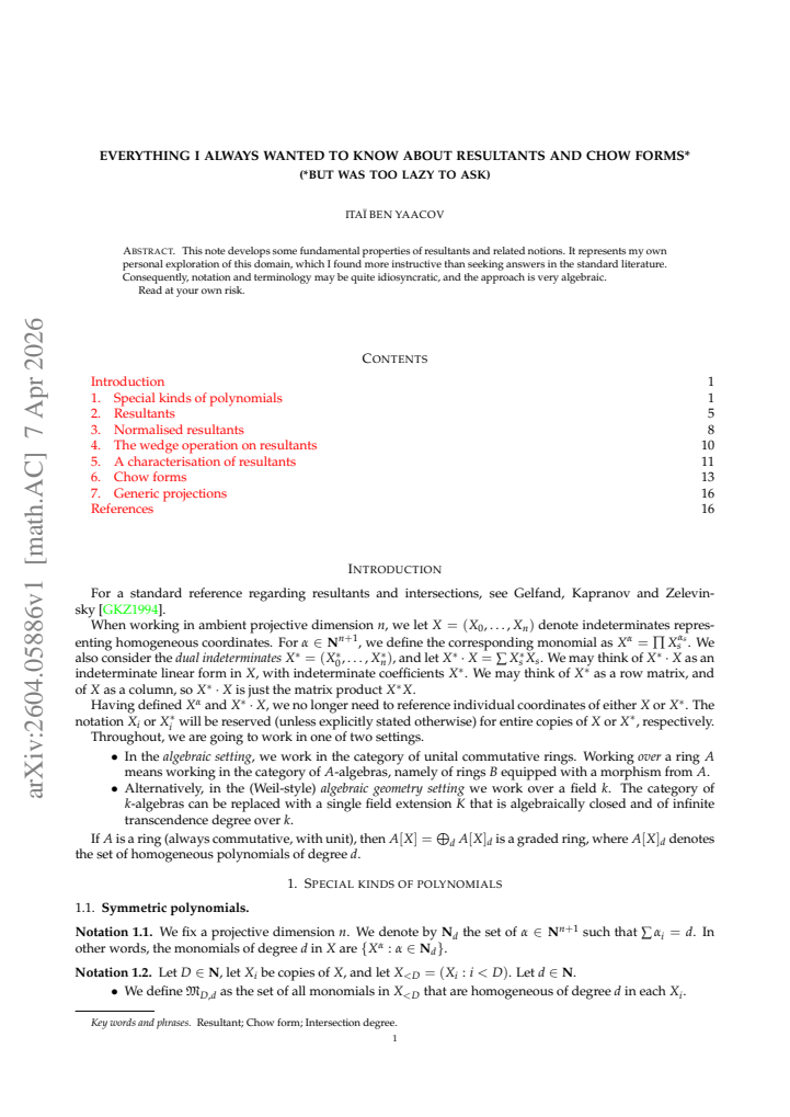 First page