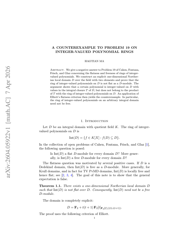 First page