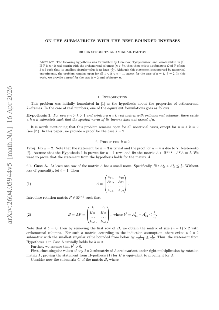 First page