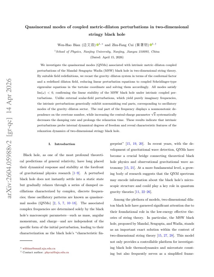 First page