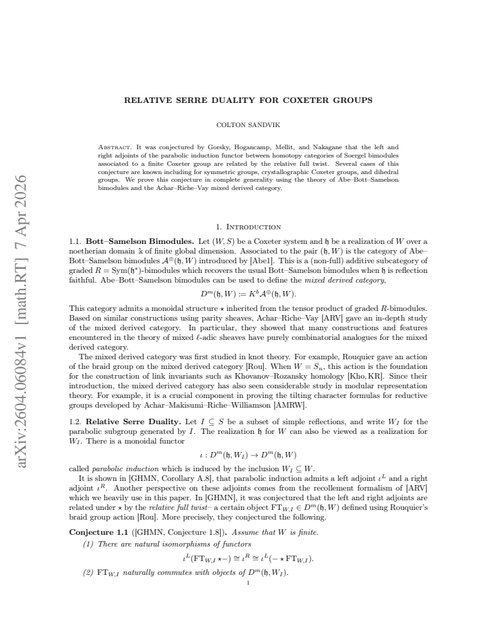 First page