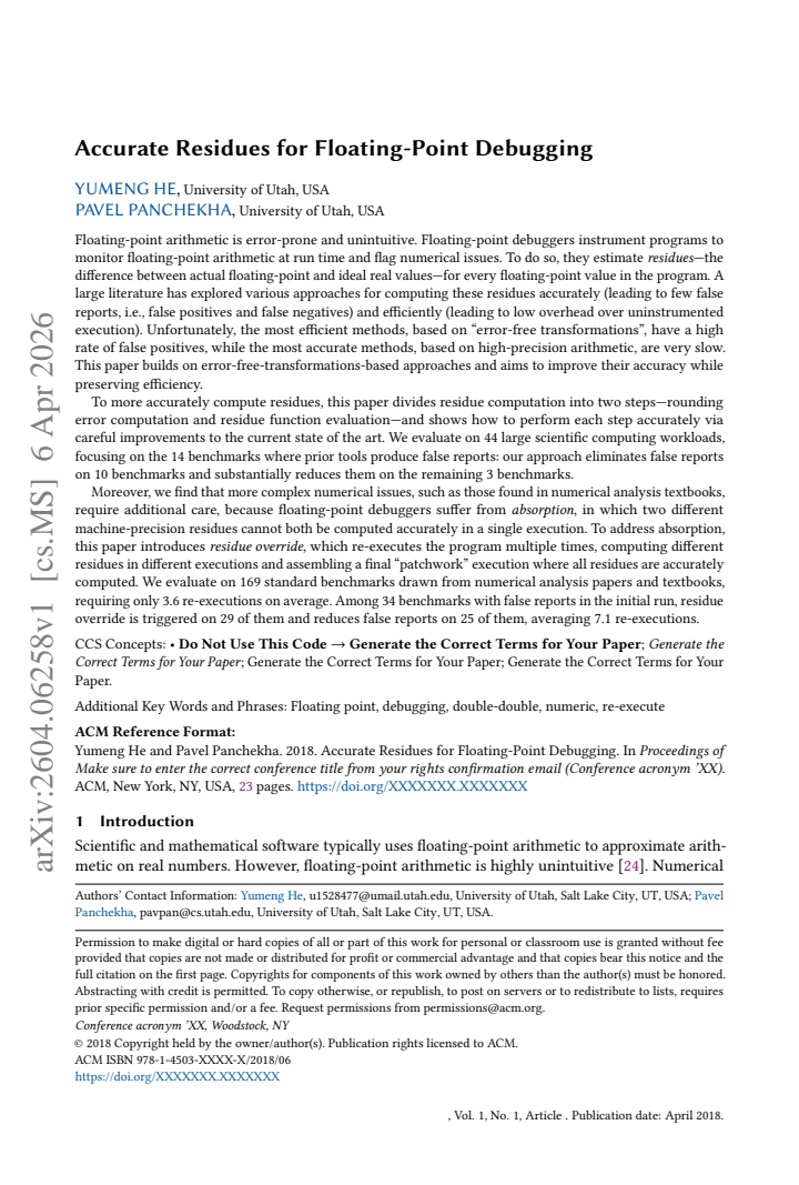 First page