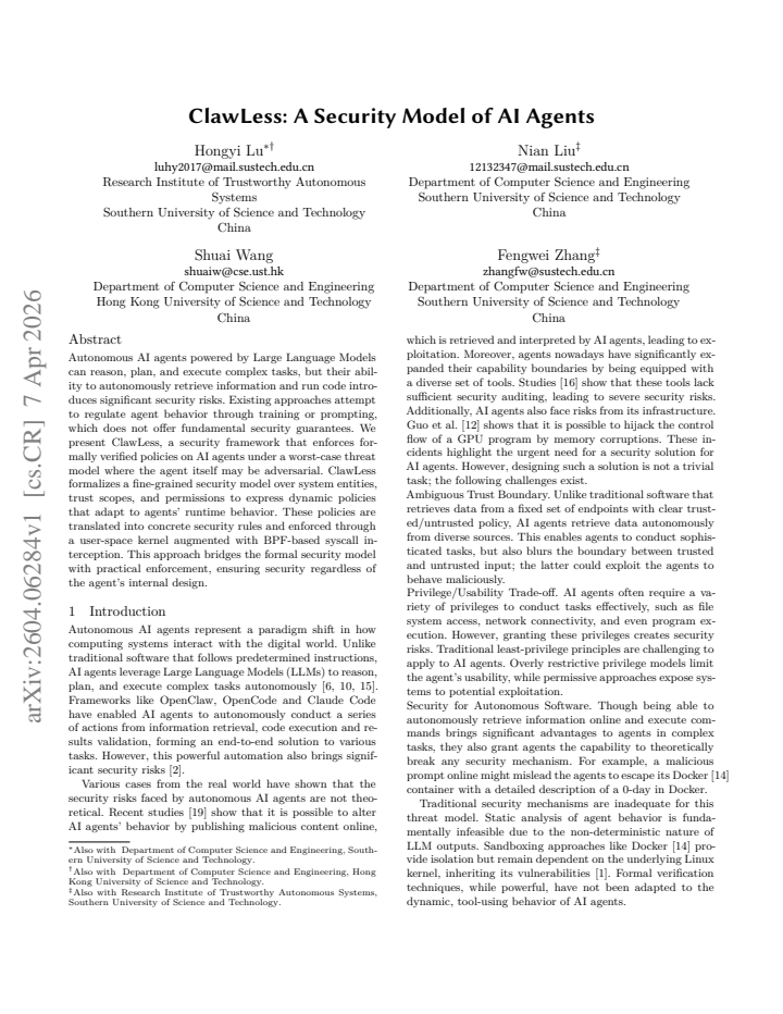 First page