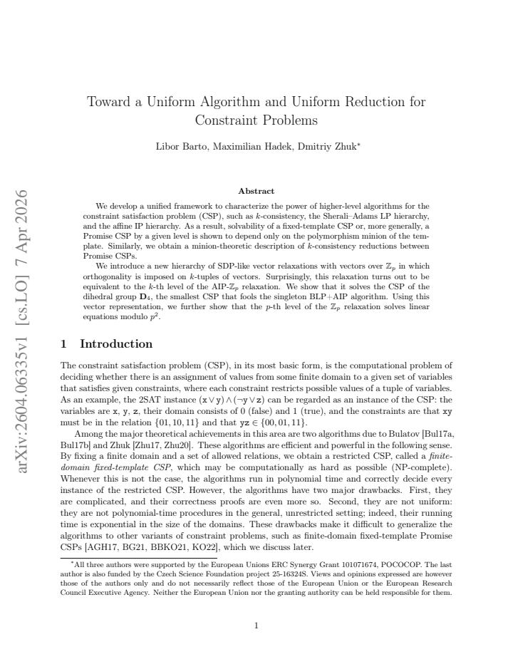 First page