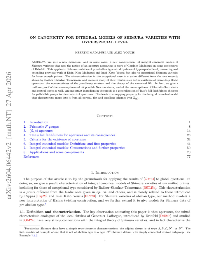 First page