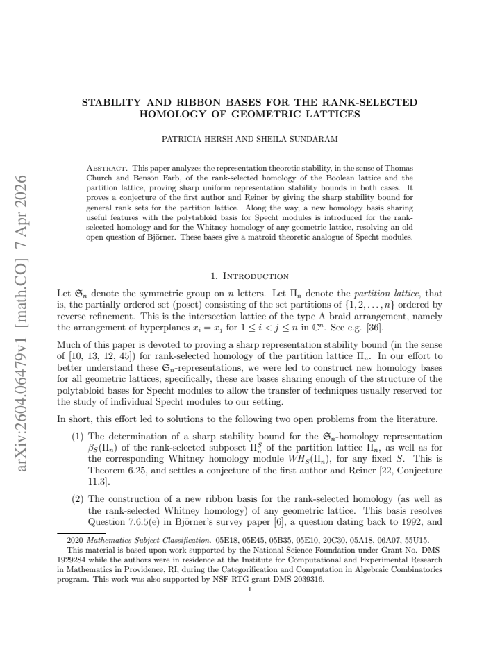 First page