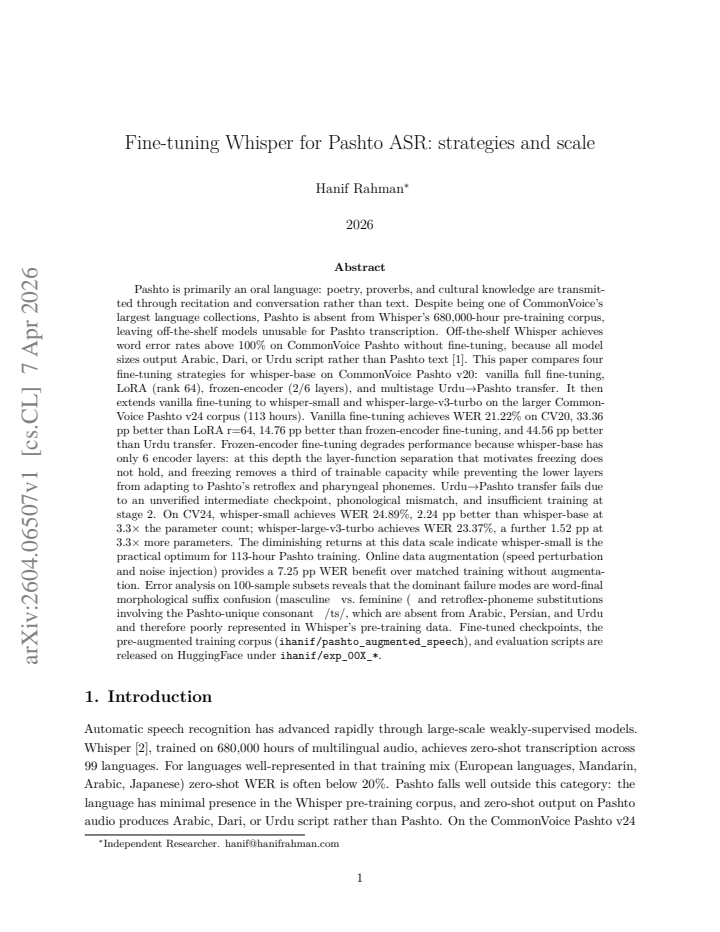 First page