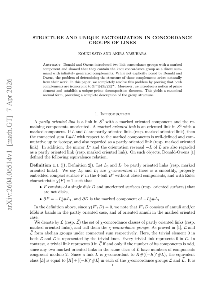 First page