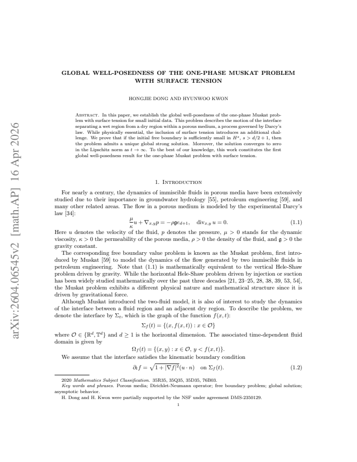 First page