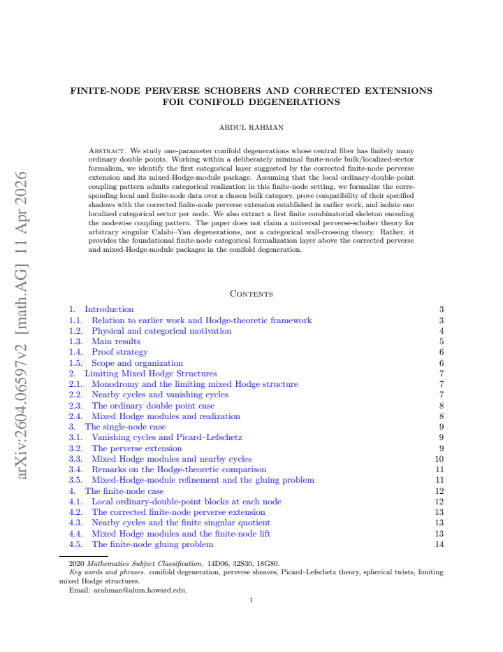 First page
