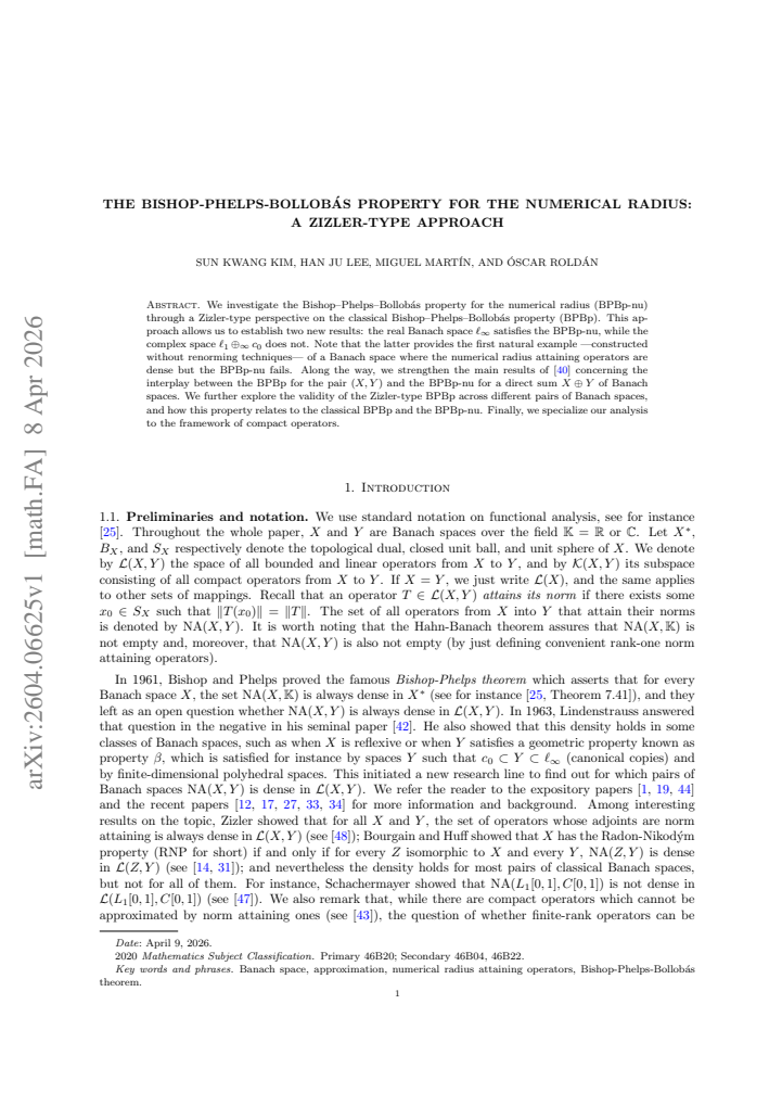 First page