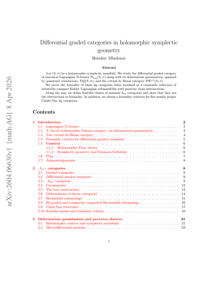First page