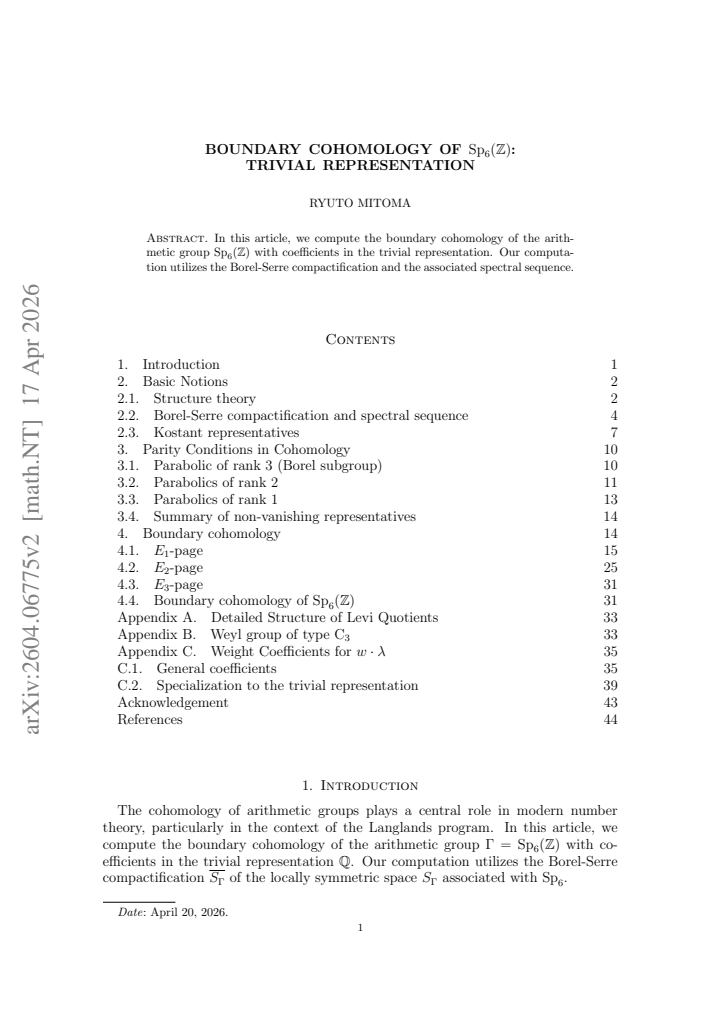 First page