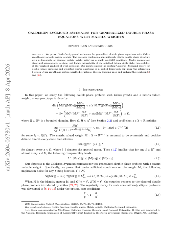 First page