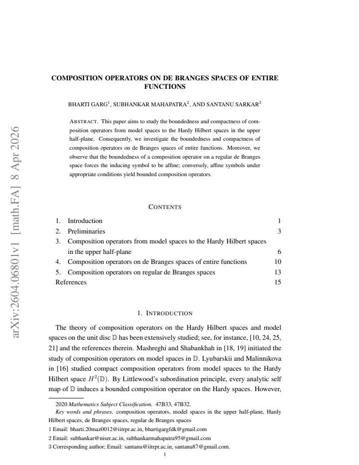 First page