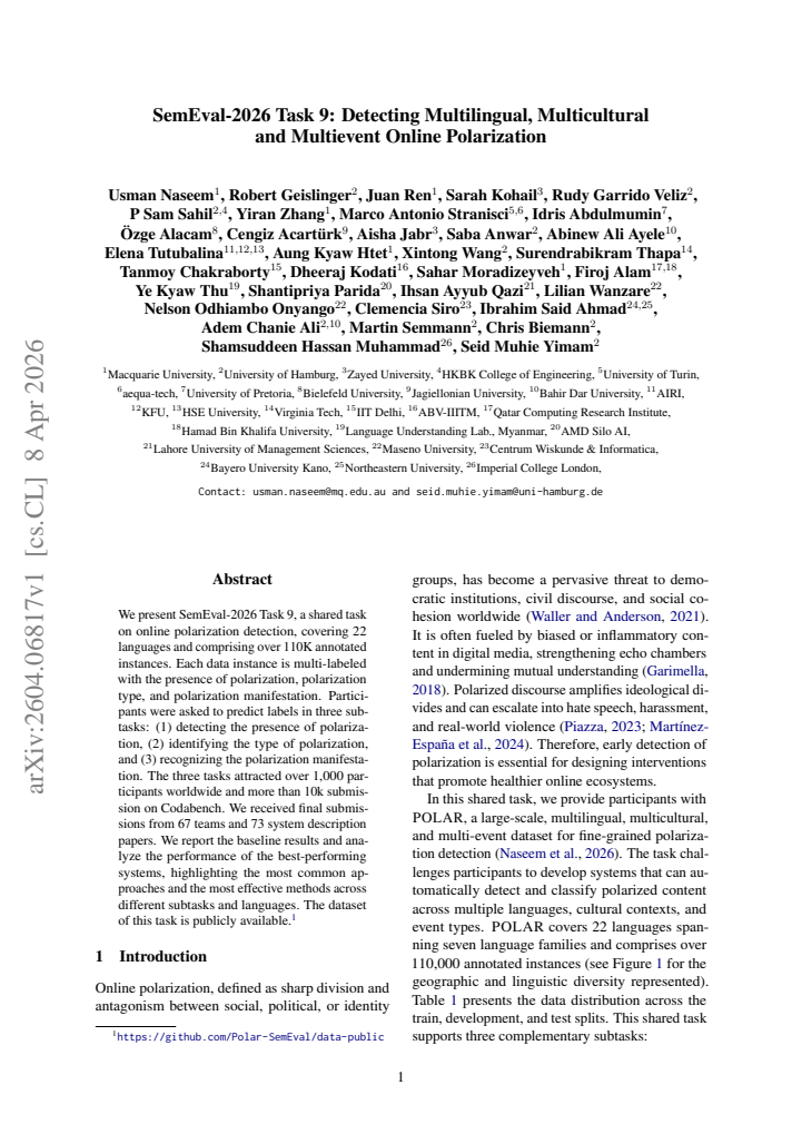 First page