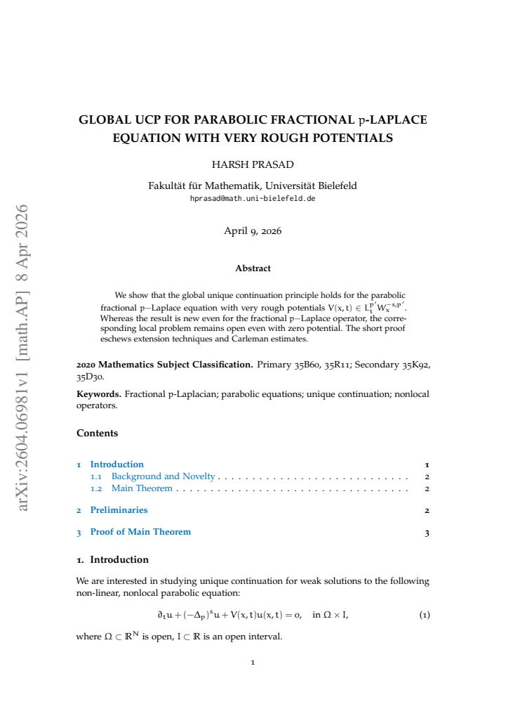 First page