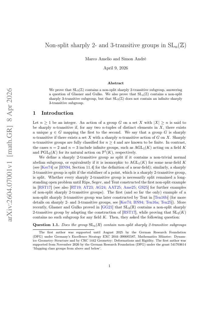 First page