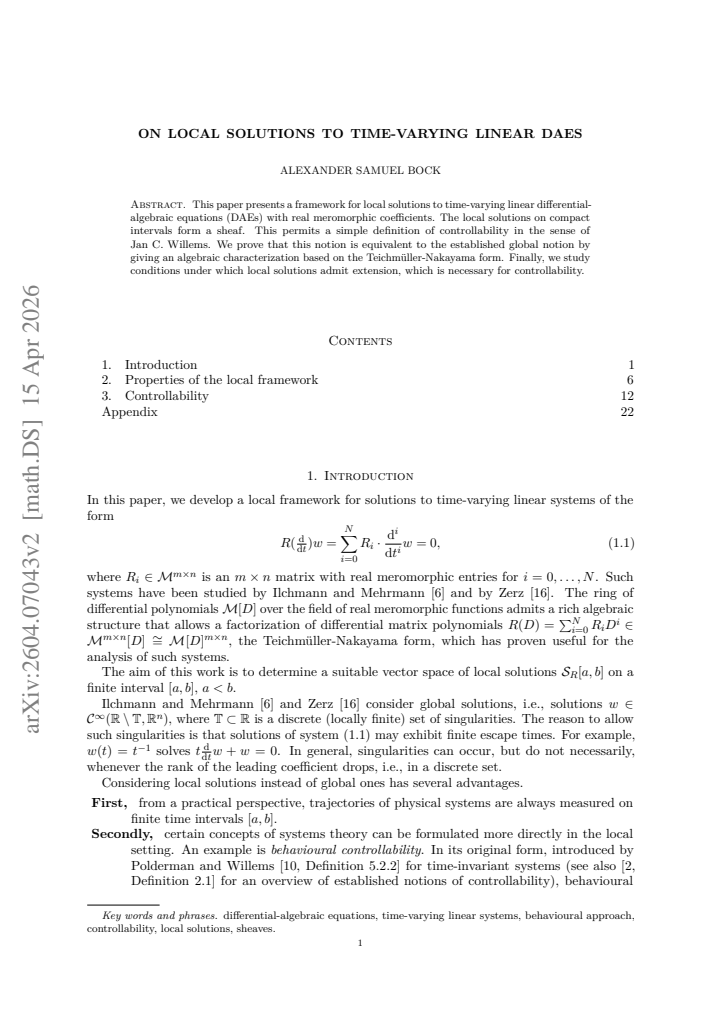 First page