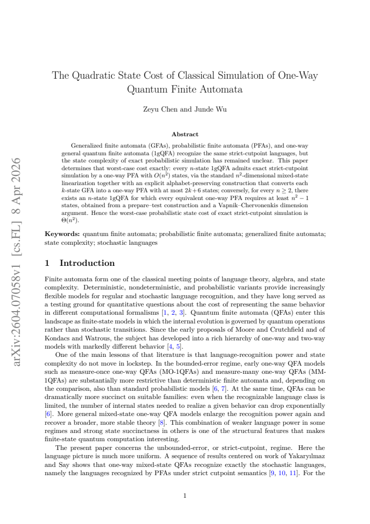 First page