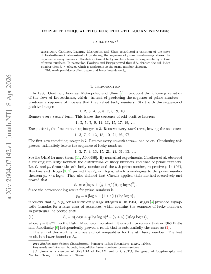 First page