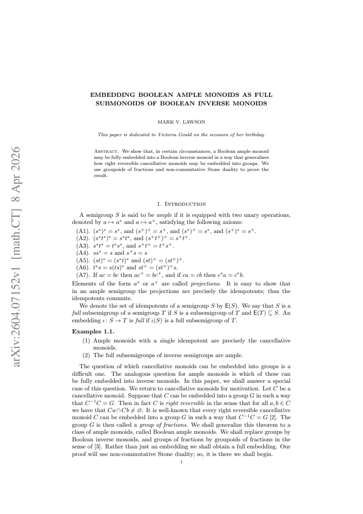 First page