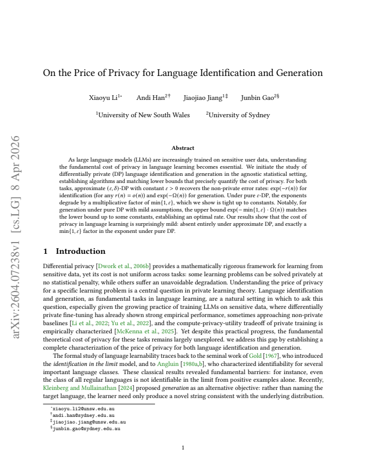 First page