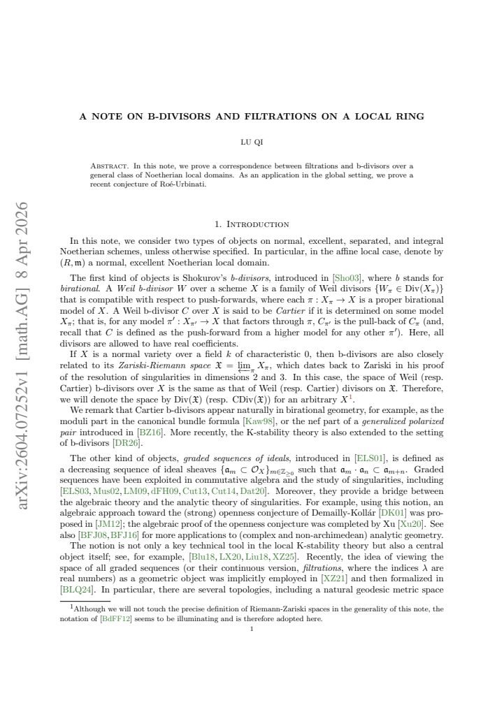 First page