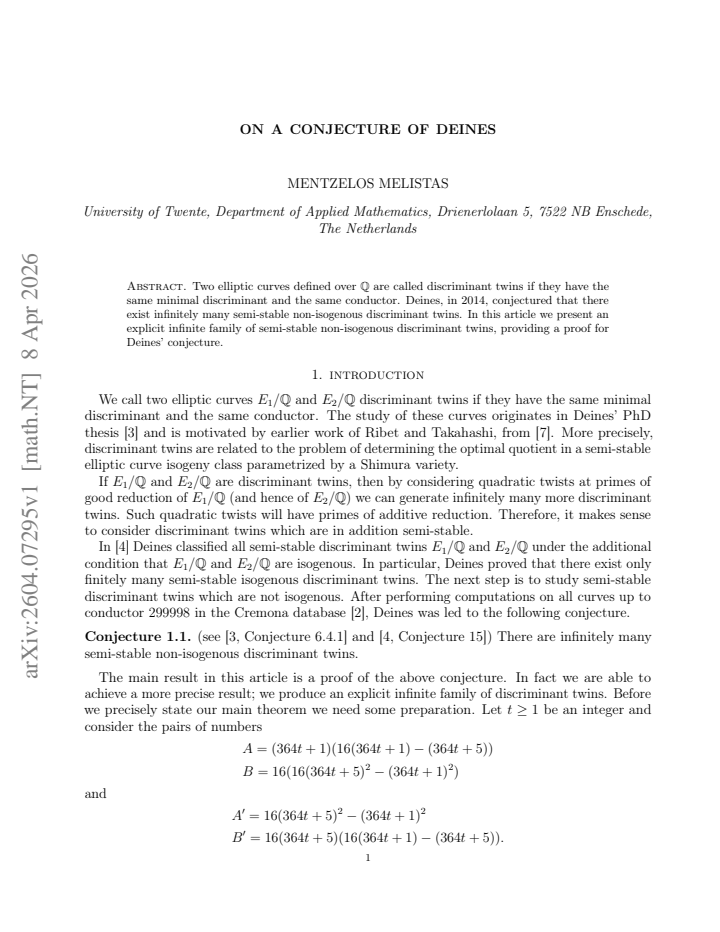 First page