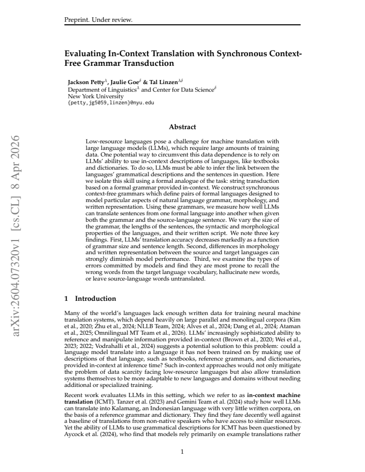 First page