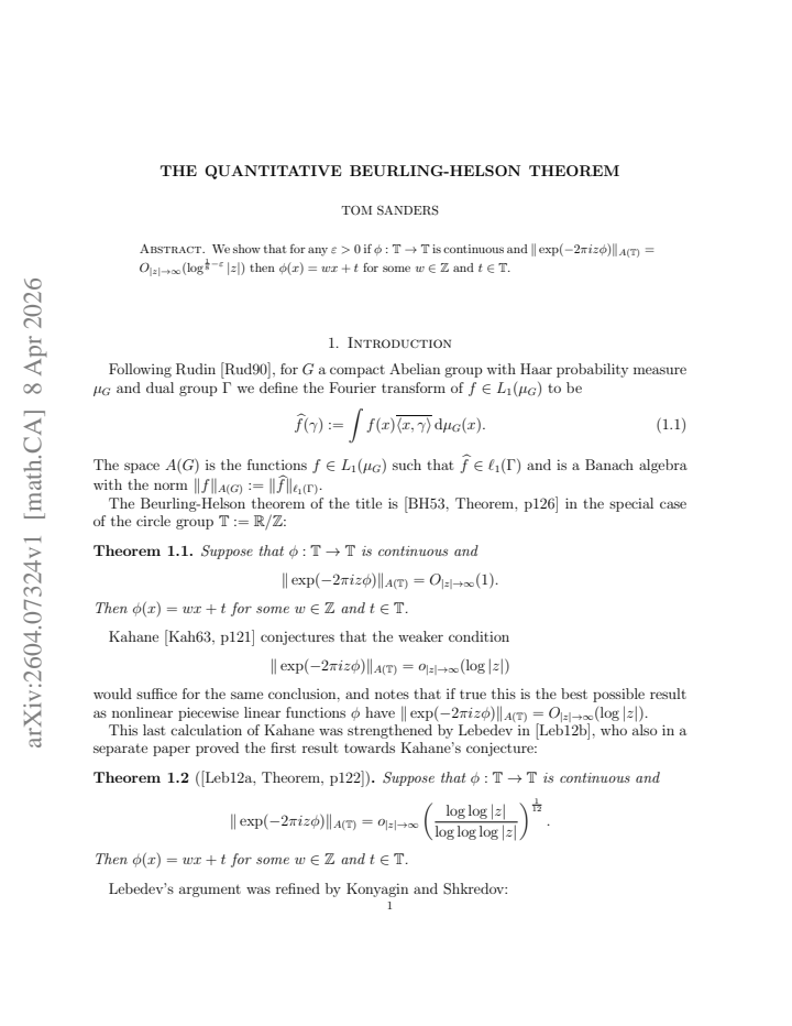 First page