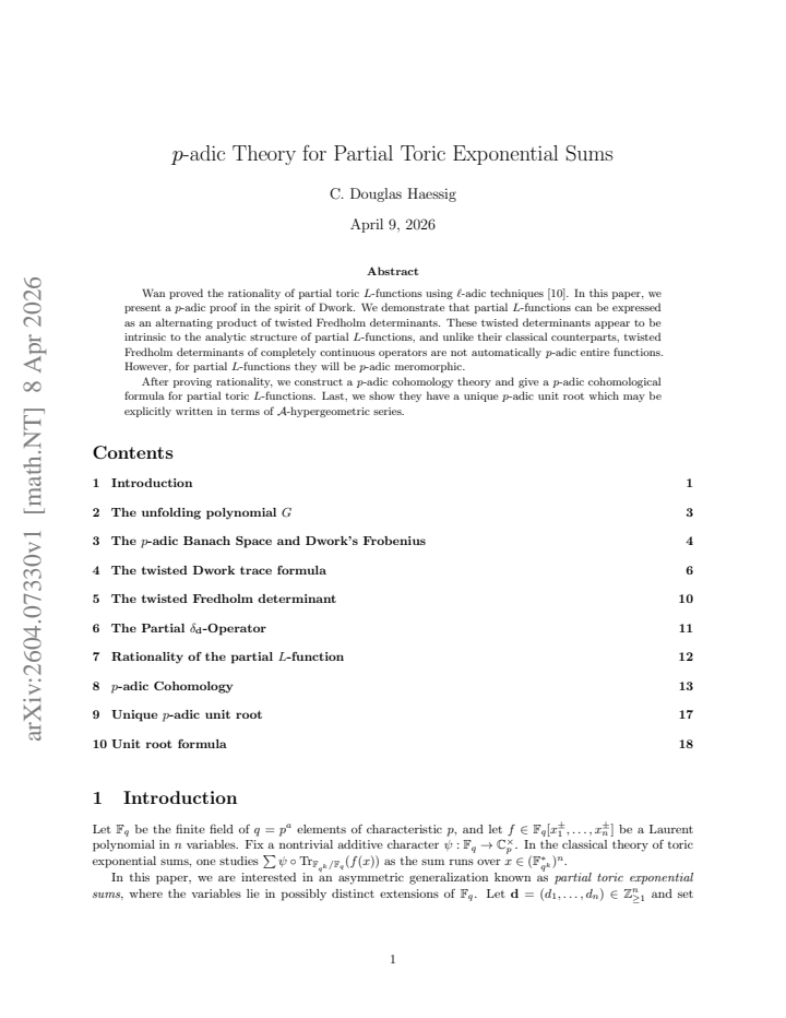 First page