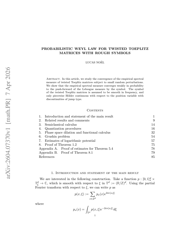 First page
