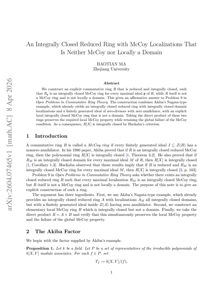 First page