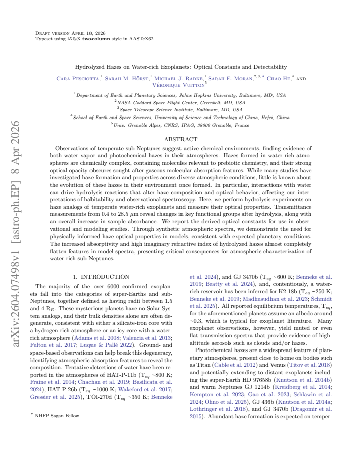 First page