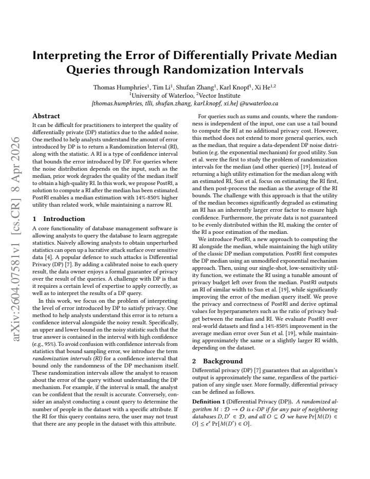 First page
