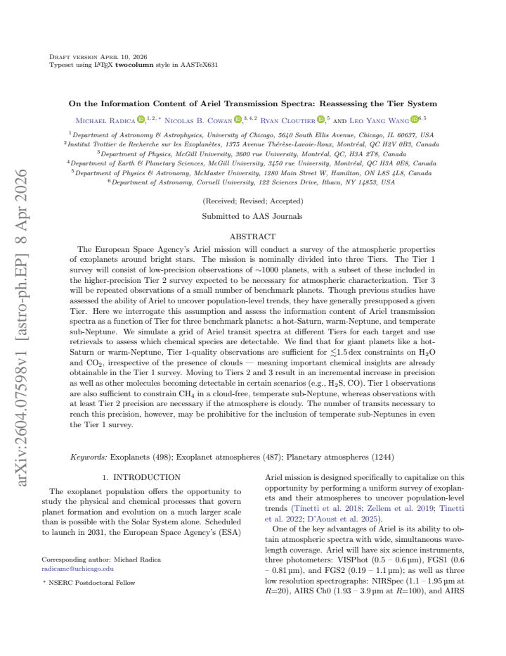 First page