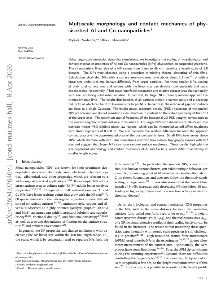 First page