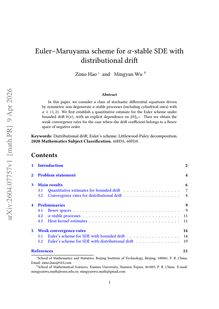 First page