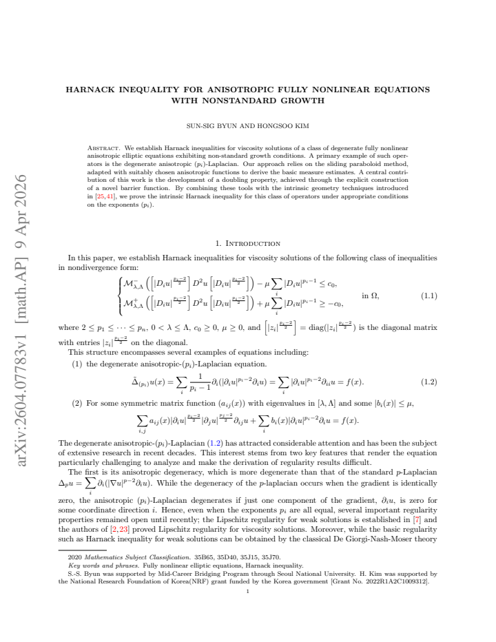 First page