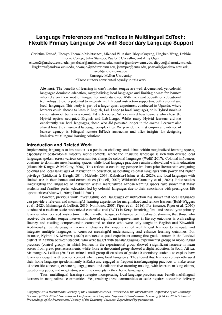 First page