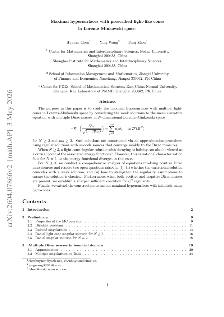 First page