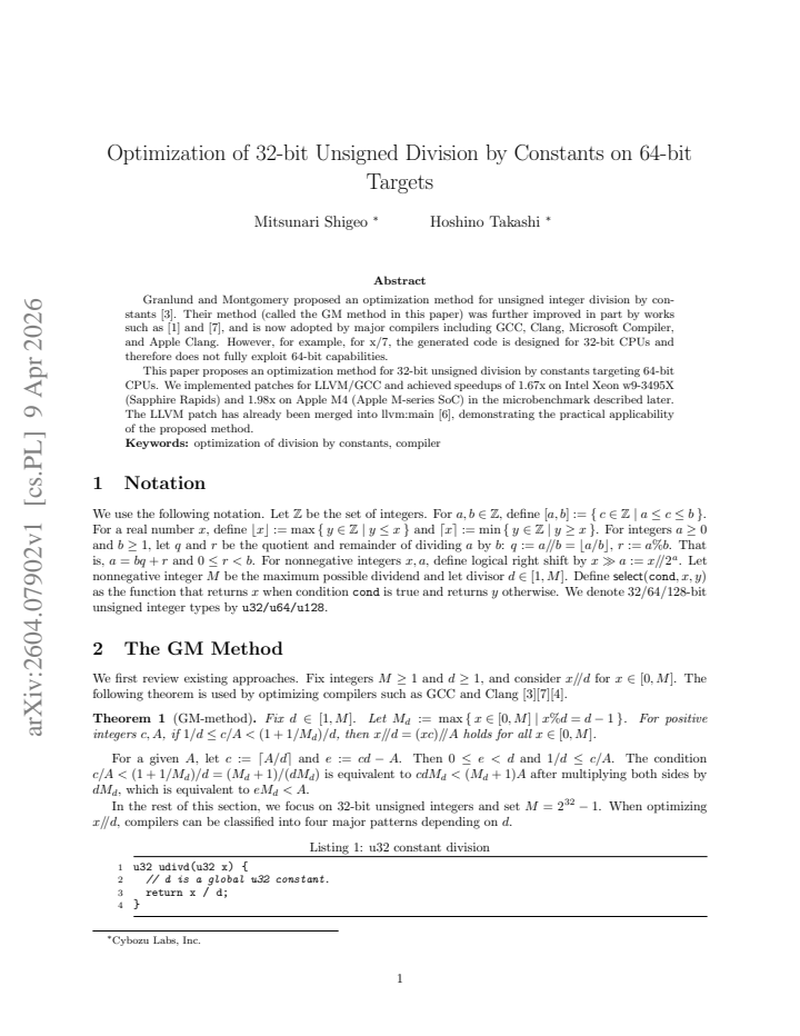 First page