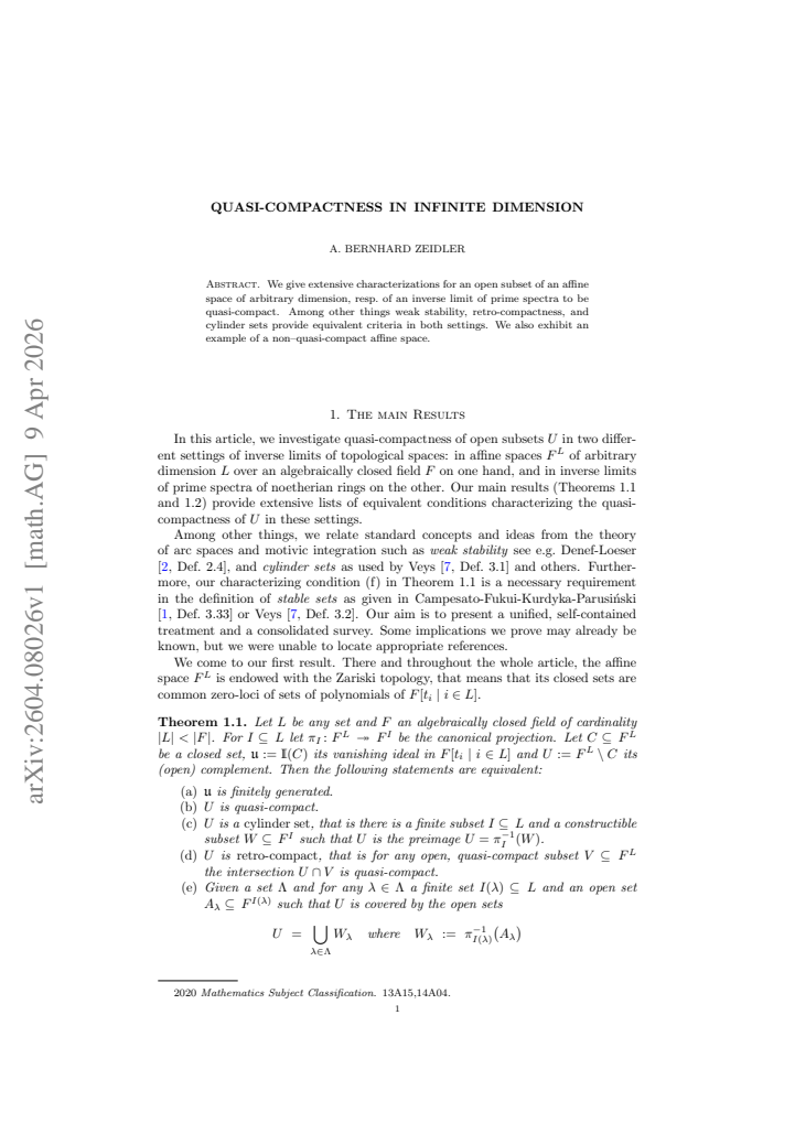 First page