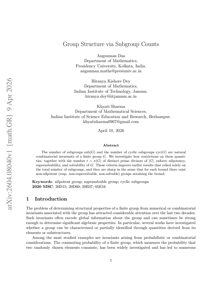 First page